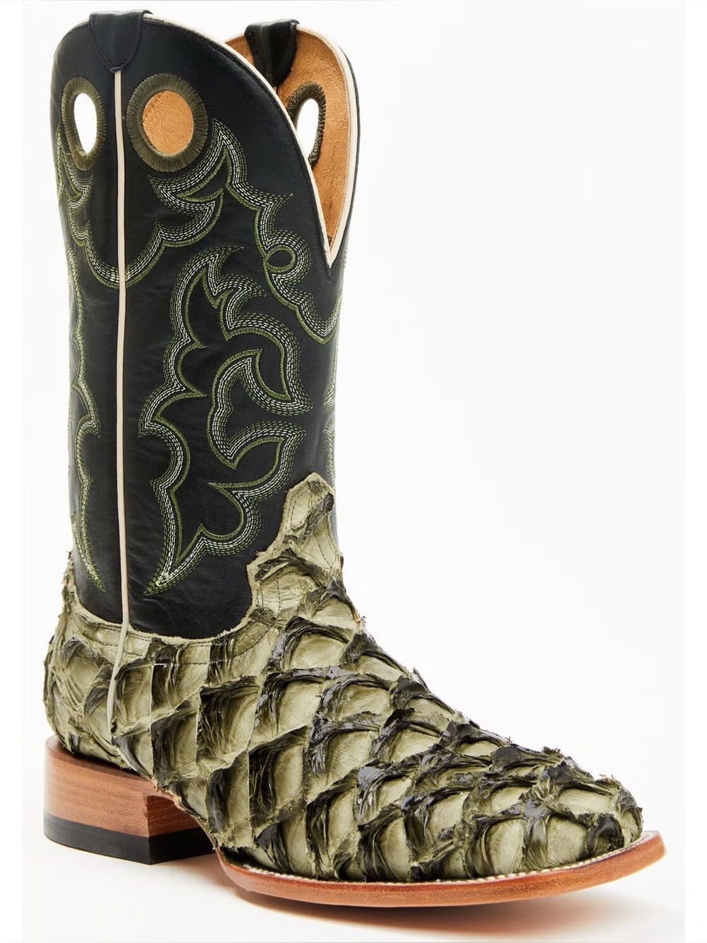 CODY JAMES MEN'S MALAGA EXOTIC PIRARUCU WESTERN BOOTS - BROAD SQUARE TOE